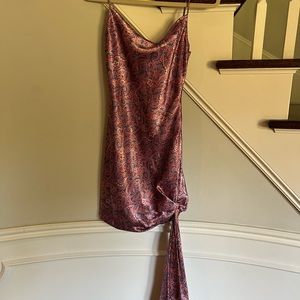 cinq a sept mini dress pink/ purple paisley size 2